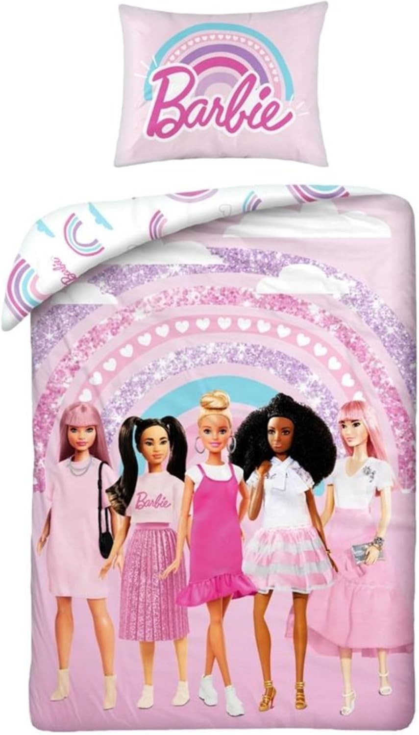 Housse de couette Barbie réversible cadeau idéal pour anniversaire d'enfant
