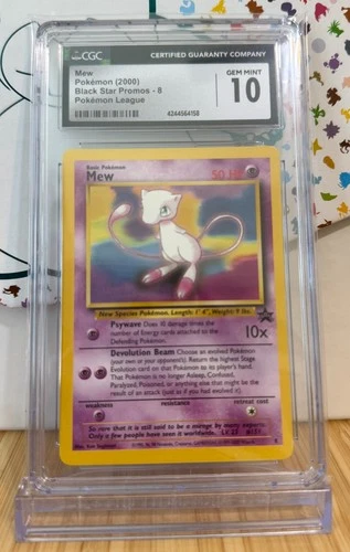 CGC 10 GEM MINT Mew #8 Black Star Promo - 2000 WotC Pokemon TCG