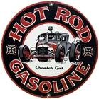 VINTAGE HOT ROD GARAGE PORCELAIN SIGN GAS STATION AUTO SHOP DEALERSHIP