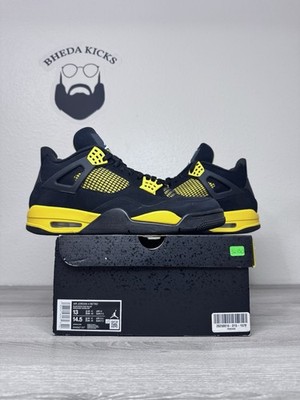 Size 13 - Air Jordan 4 Thunder Retro Size 13 Mens Black Sneakers 2023 DH6927-017