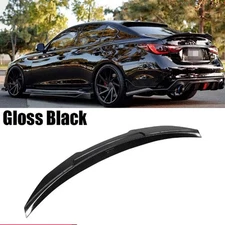 High Kick Duckbill Trunk Spoiler For Infiniti Q50 14-21 PSM Style Glossy Black