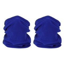 Winter Neck Warmer, 2pcs Drawstring Windproof Neck Gaiter, Blue