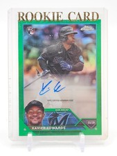 XAVIER EDWARDS 2023 TOPPS CHROME GREEN REFRACTOR ROOKIE AUTO /99 #AC-XE Q5194