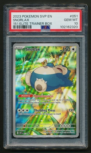 Snorlax SVP 051 Black Star Promo Holo Pokémon 2023 S&V 151 PSA 10 GEM MINT
