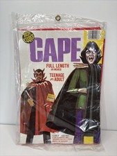 VTG Ben Cooper Red Full-Length Cape 41 Flame-Retardant Adult Halloween NOS