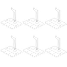 6sets Rectangle Plastic Stands Action Figures Display Holder for Connecting