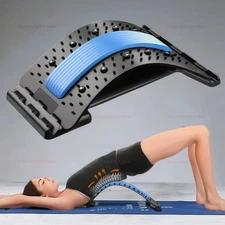 Back Stretcher Lumbar Support Device | 3-Level Spine Massager for Pain Relief