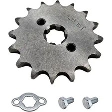 Front Engine Sprocket, 428-16T 17mm Mini Bike ATV Sprocket with Washer  2 Bolts