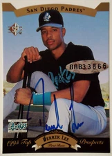 1995 Upper Deck SP Top Prospects DERREK LEE On Card Auto RC Rare Padres UDA