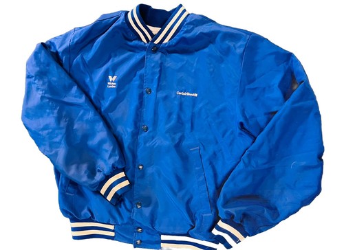 Vintage Wickes Lumber Blue Varsity Jacket Swingster Mens Size Large Made In USA - Picture 12 of 12