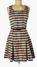 My Michelle Dress Juniors Sz. 7 Sleeveless Striped Floral Print Scoop Neck EUC