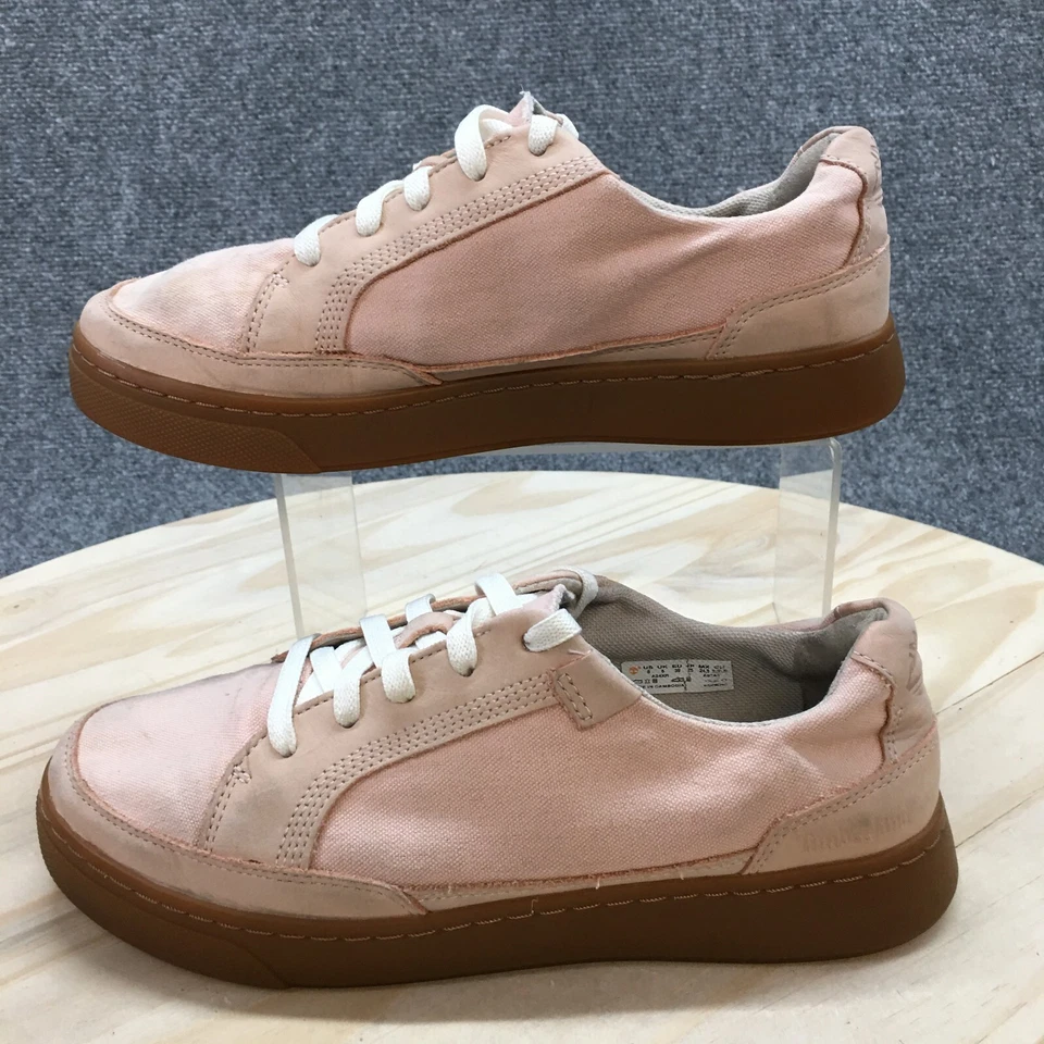 Timberland Zapatos Mujer 8 Atlanta Verde Ek Tenis Rosa Con Cordones Parte Superior Baja Comodidad Foto 3 de 4