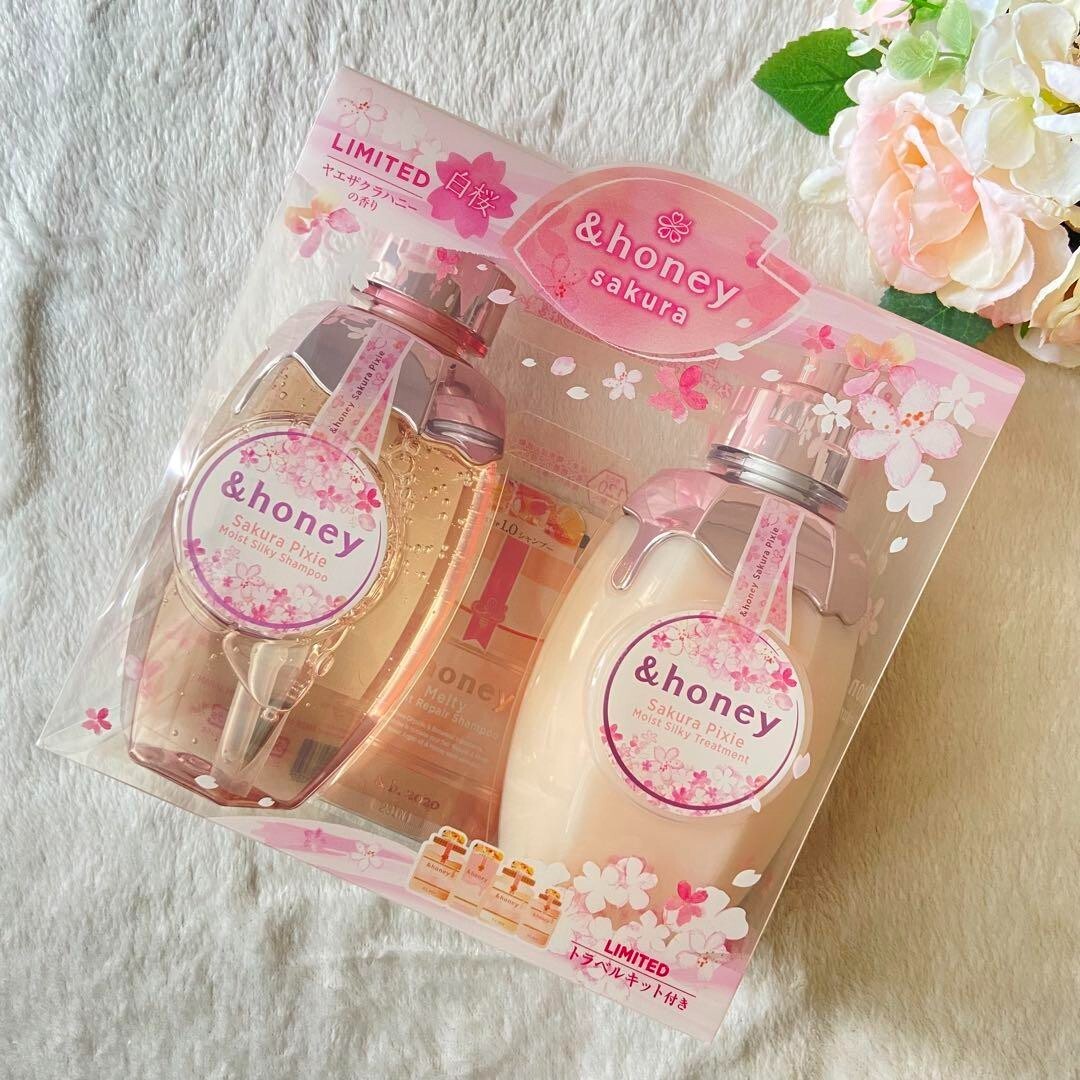 & Honey Shampoo Conditioner Set Pixi Moist Silky White Sakura 2024