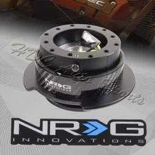 NRG Black/Carbon Ball Lock 6-Hole Steering Wheel Gen 2.5 Quick Release Adapter