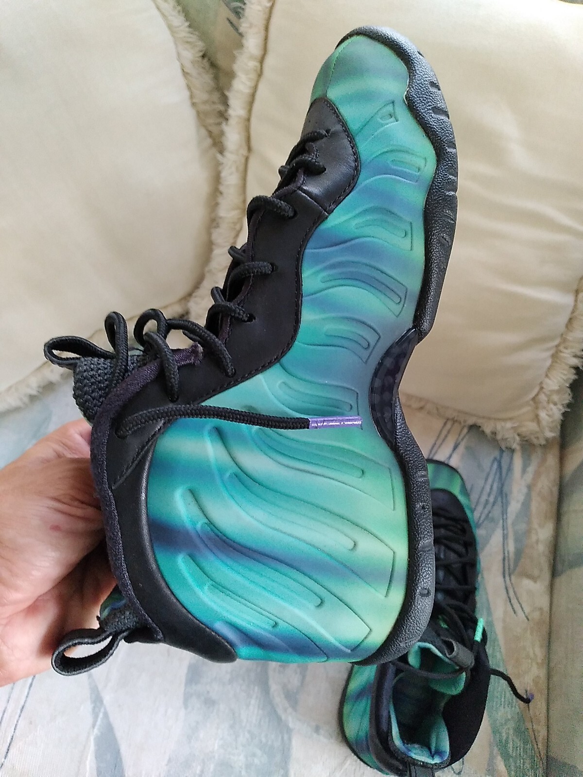 Nike Air Foamposite One Northern Lights Green Black 842399001 Youth