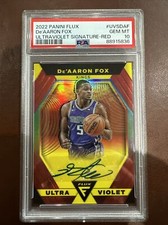 2022 Flux - Ultraviolet Signature Red #32/49 PSA 10 - De’Aaron Fox - Kings
