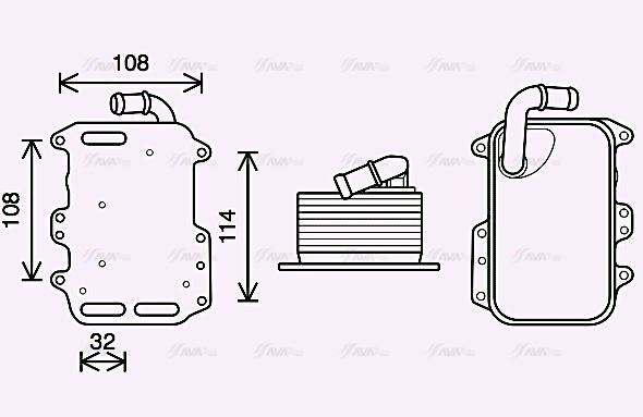 AI3405 AVA Oil cooler FIT AUDI Q7  (2006) Q7 QUATTRO 3.0 TDI