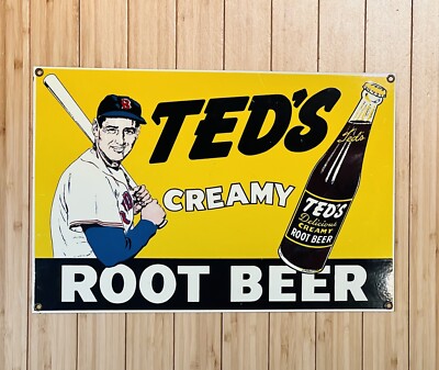 ヴィンテージ TED'S CREAMY ROOT BEER エンボス看板 s-l400.jpg