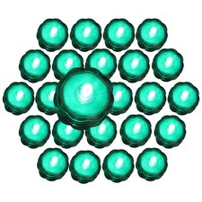 24 Pk Turquoise Submersible Waterproof Underwater Battery LED Tea Light Wedding