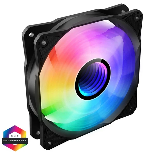 CIT Pro YH120 120mm 12cm ARGB PC Black Dual-Ring Infinity Mirror A-RGB Fan