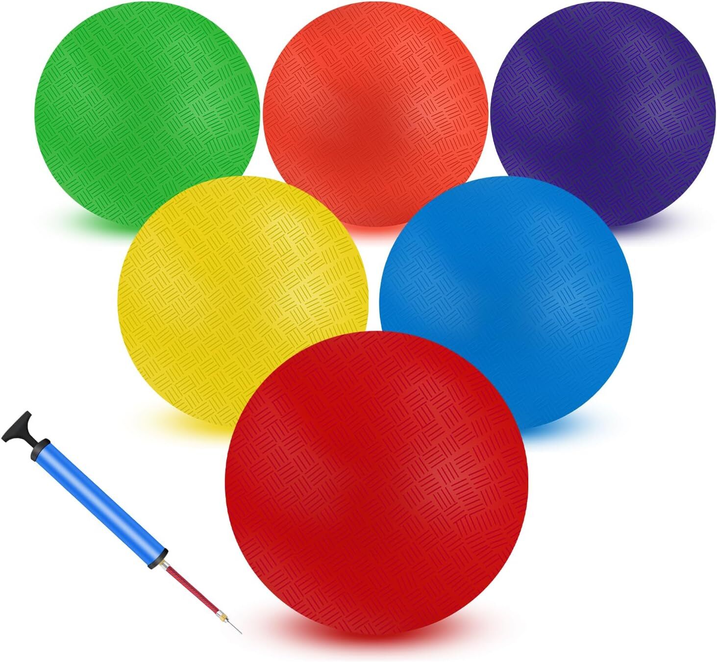 6 Pack Playground Balls Kickballs Dodgeballs, 9 Inch Soft Foam 9 inch