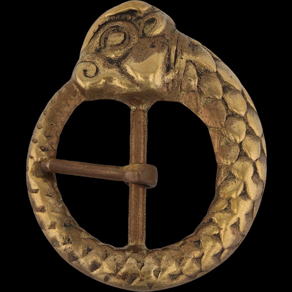 Brass Ouroboros Serpent Dragon Snake Infinity Goth 1970s NOS