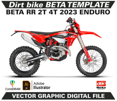 BETA RR 125-450 2023 ENDURO Template 2T 4T Vector Format Ai CDR EPS M161
