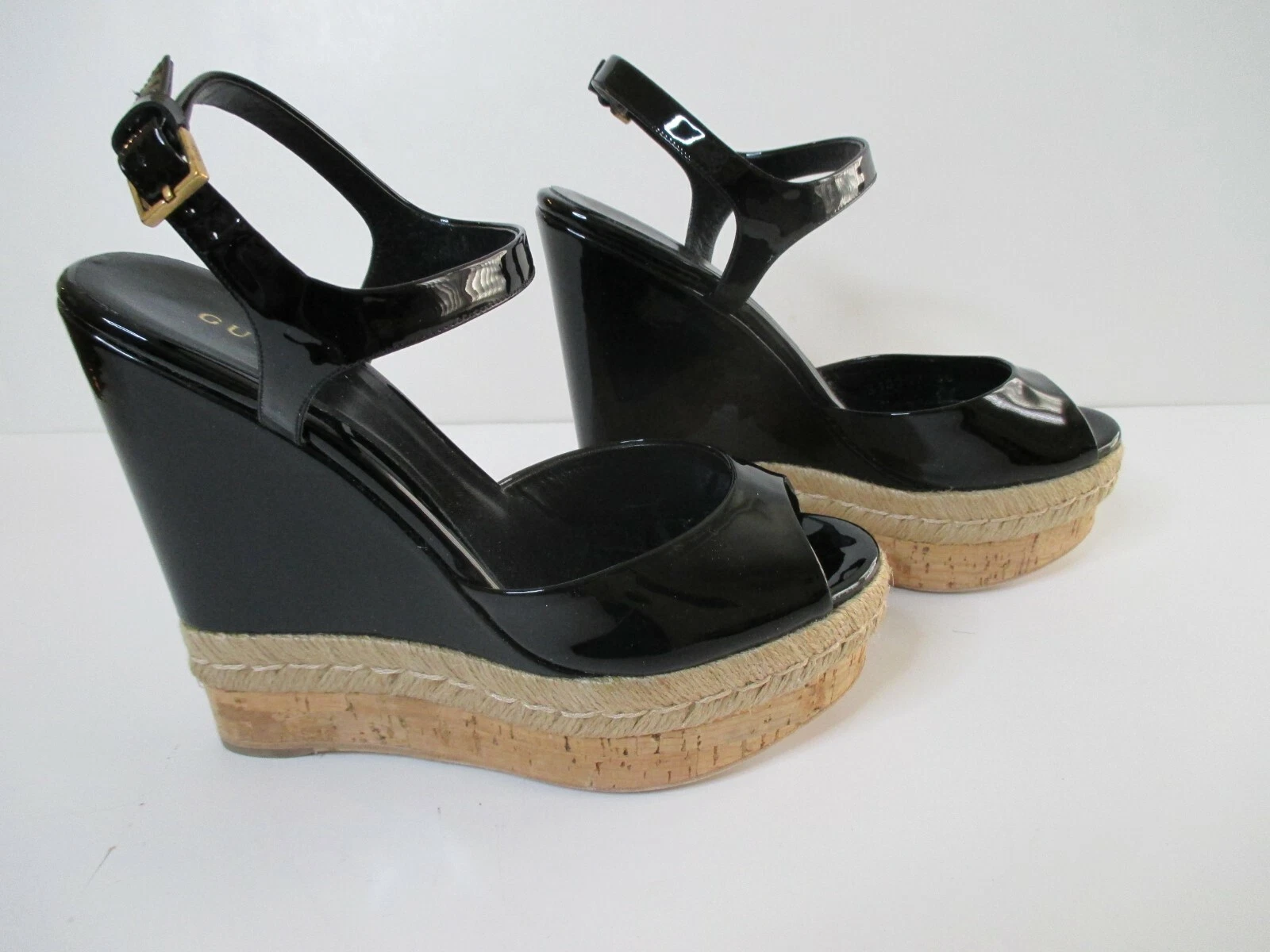 Take 20% Remise   Chaussures Femme GUCCI Vernice Crystal Cuir Noir Taille 36 Neuf dans sa boîte