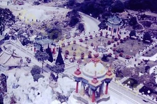 Travel slide photo Meston Hong Kong Tiger Balm Gardens 9452d