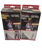 Pair of Franklin Deluxe Youth XS 4-5 SMALL Baseball Softball Pants White Gray