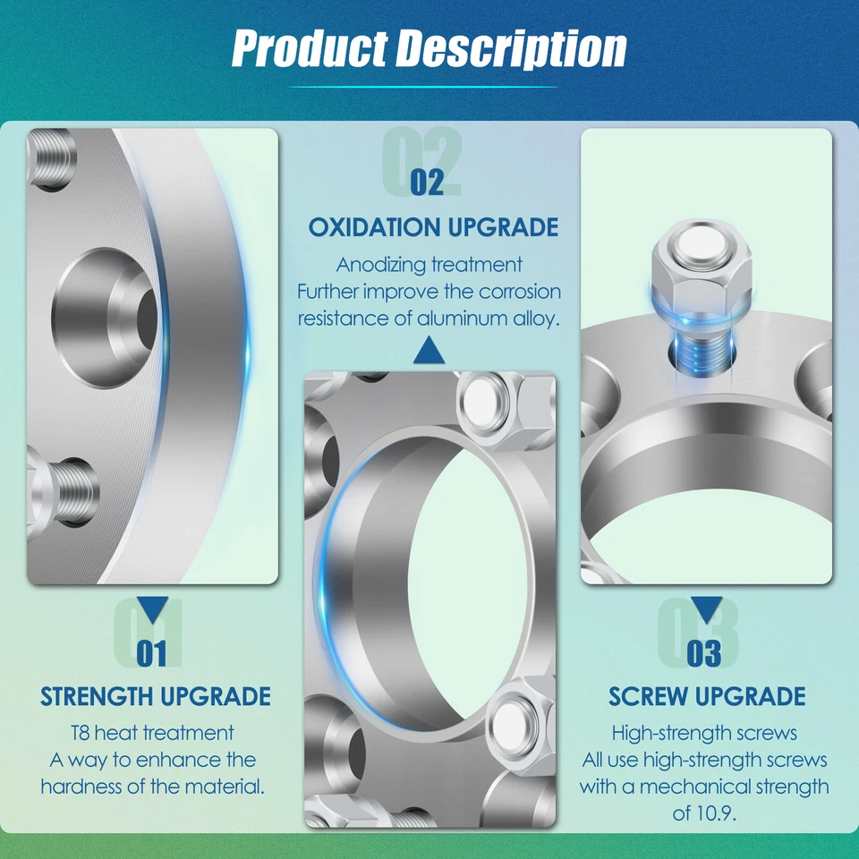 2 piezas espaciadores de rueda centrados en el cubo 5x4,75 14x1,5 para Chevrolet Camaro Cadillac CTS Foto 3 de 4