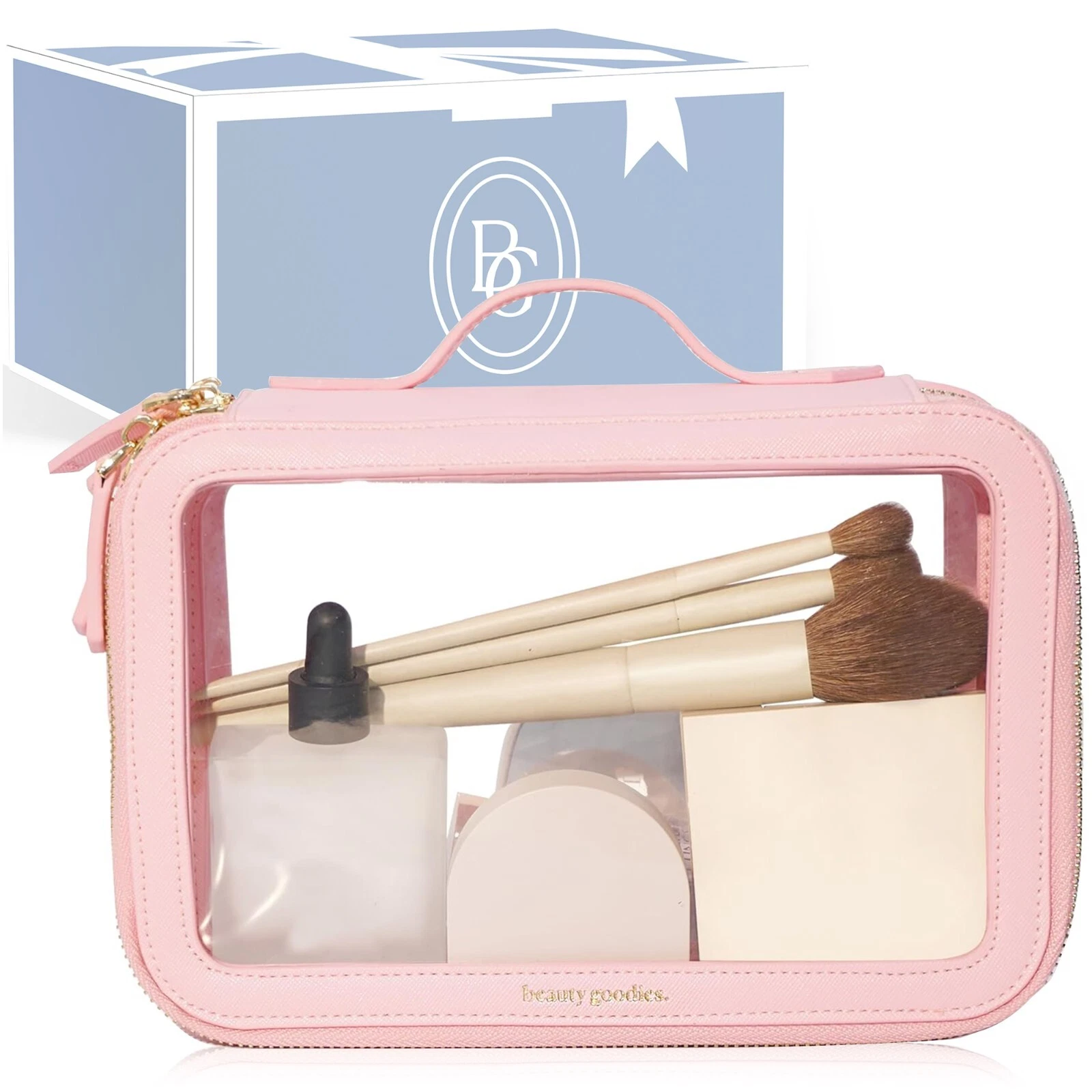 BEAUTY GOODIES Clear make up bag - Medium Pink