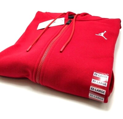 *NEW* Men NIKE Air Jordan Fleece Zip-up hoodie Gym Red (FJ7771 687)