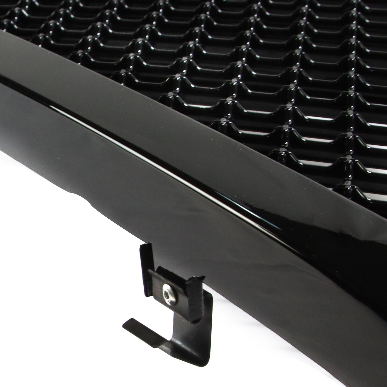 FITS 1999-2004 Ford F-250 F-350 Super Duty Front Bumper Glossy Black Grille Mesh