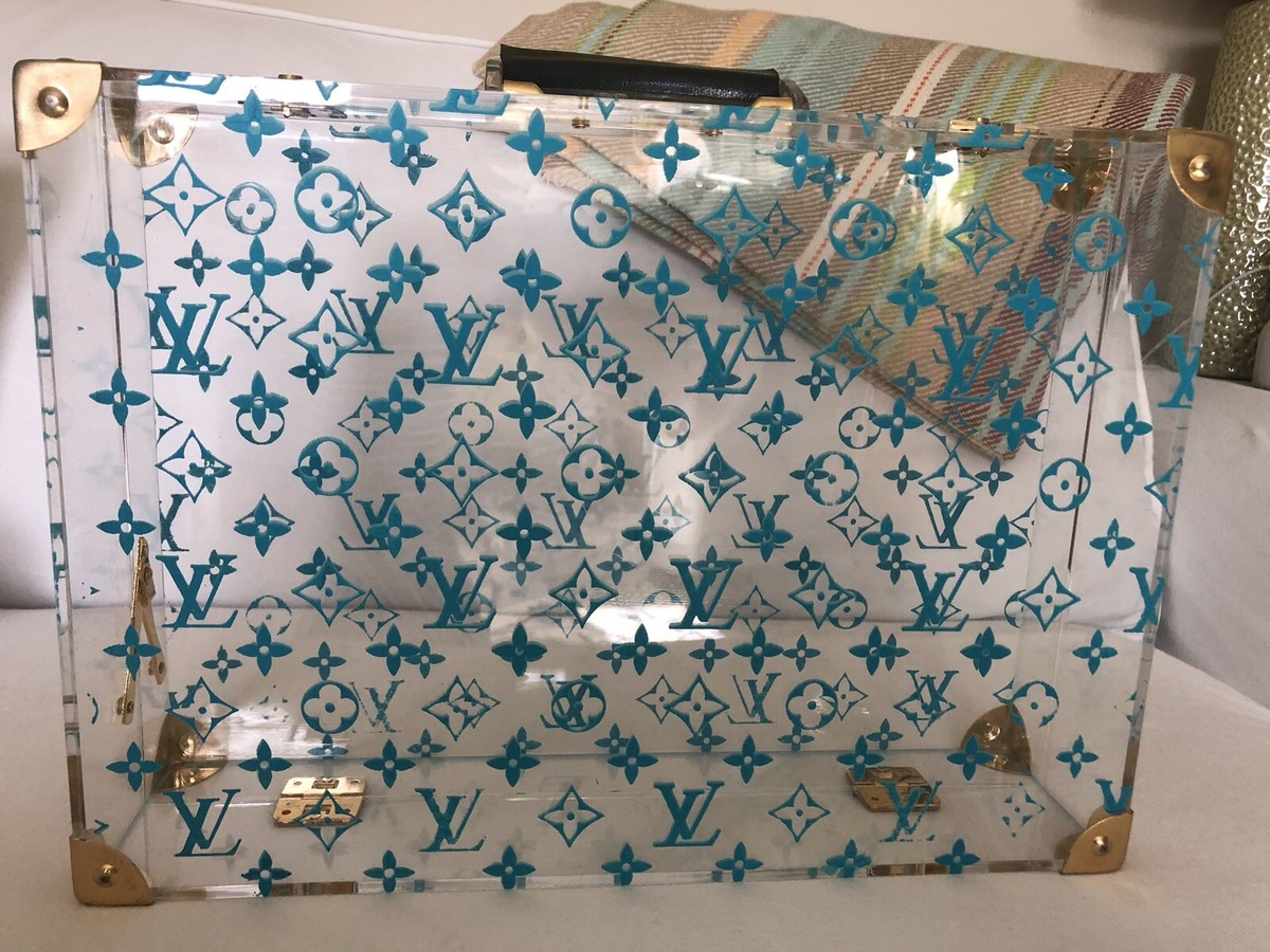 Vintage Moet Suitcase Custom Clear Acrylic LV Monogram Trunk SALE