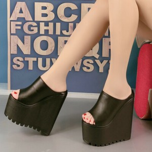 platform heels slippers