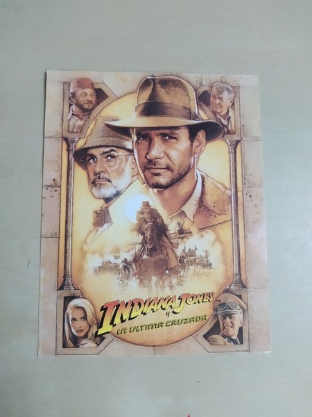 INDIANA JONES AND THE LAST CRUSADE VINTAGE CARD POSTCARD POSTAL INSERT SPAIN
