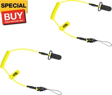 Micro Coil Elastic Lanyard, Max Load 0.9kg 50cm Dual Attachment | Tool lanyard f