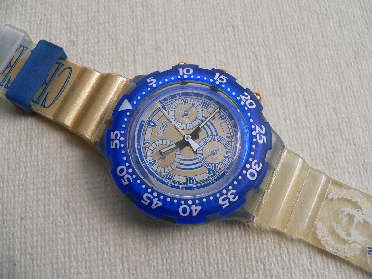 1995 Swatch watch AquaChrono Nikiphoros SBZ102 | eBay