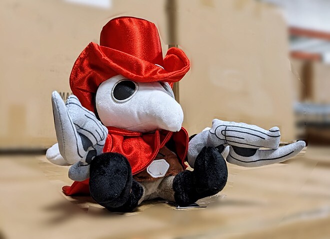 rodeo crowns ぬいぐるみ Kickstarter Exclusive Crowsworn Plush w/guns and Scythe BRAND NEW