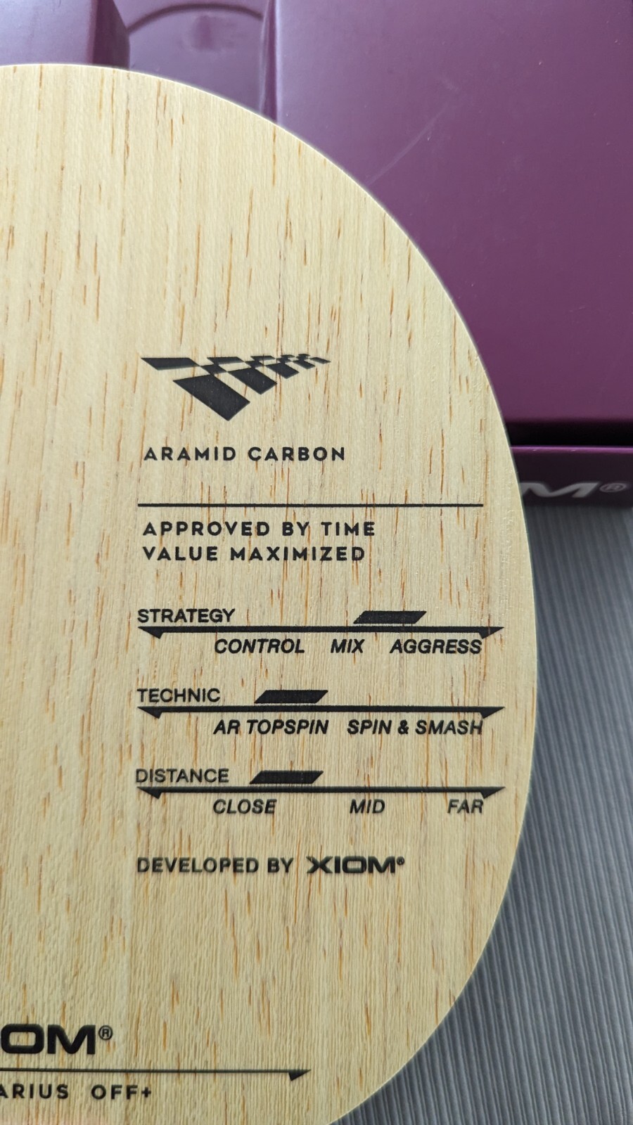 Xiom Stradivarius table tennis blade. Straight handle, Brand new eBay