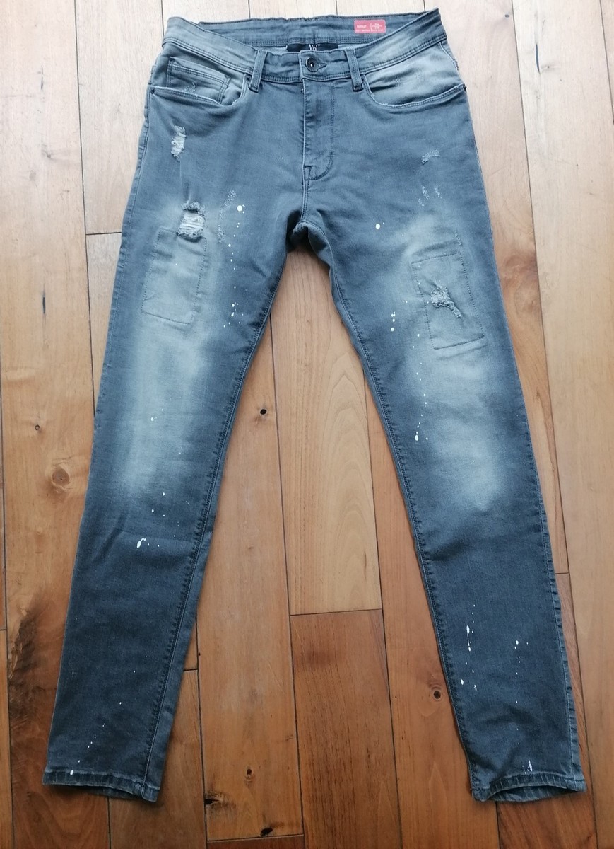 Voi London Men Ripped Tapered Jeans Tapered Jeans Mens Designer