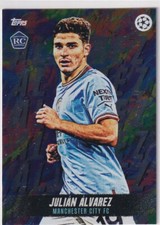 Topps Bellingham Platinum Curated Set 2022-23 Julian Alvarez Rookie Card RC. rookie card picture