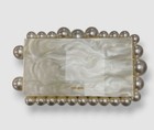 Cult Gaia Womens Ivory Acrylic Eos Beads Box Clutch Bag