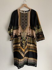 Ladies Pakistani/ Indian Kurti kurta tunic dress Ajrak Style Khaddar For Winter