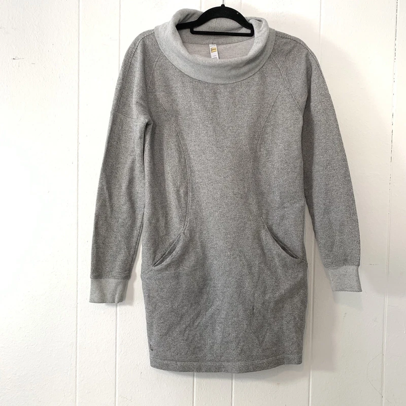 lole tunic cowl neck pockets long sleeve sweater