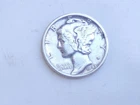 1943 Mercury Dime  with error on liberty very nice  90%  silver