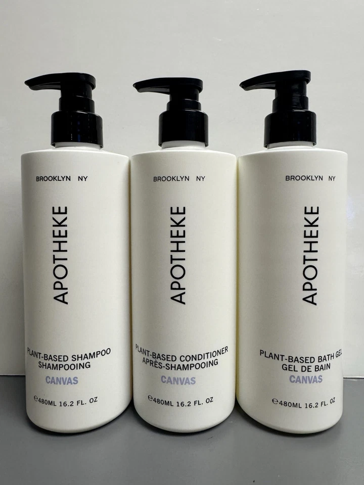 3 PACK Set Apotheke CANVAS Shampoo Conditioner Body Wash 16.2Oz Pump Bottle - Image 3 of 3