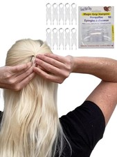 Magic-Grip Hairpins 2 1/2" U-Shaped Grip Pins Fine Thick Curly Long Hair Set 10