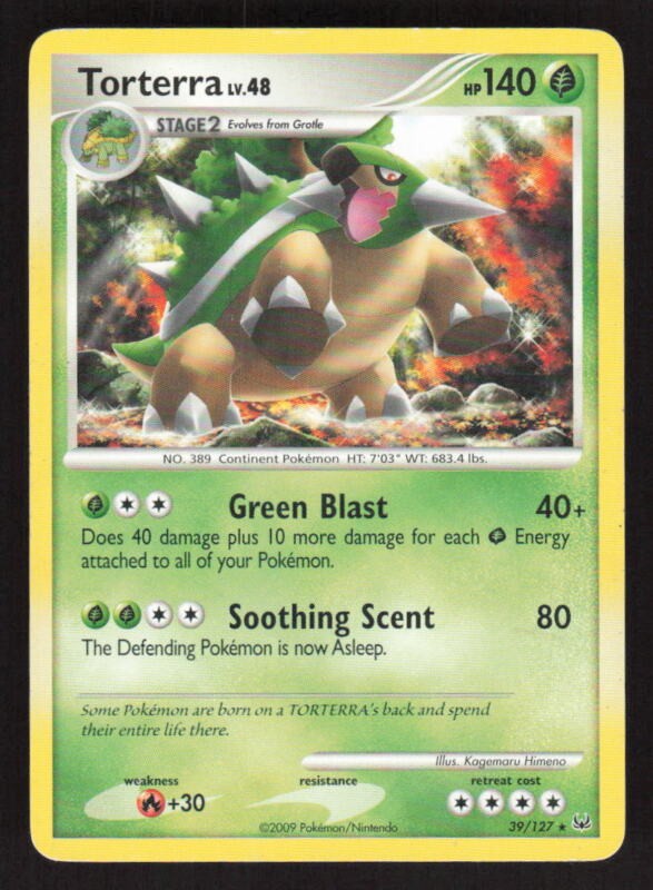 2009 PLATINUM TORTERRA 39/127 MINT RARE POKEMON